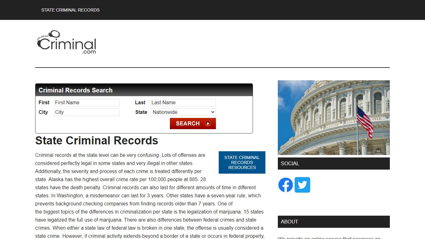 State Criminal Records